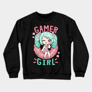 Gamer Girl Anime Cosplay Crewneck Sweatshirt